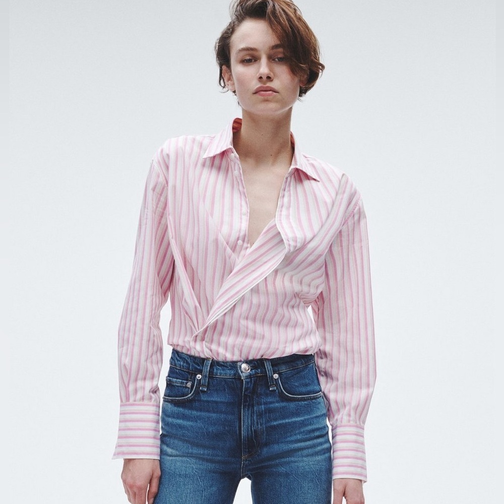 NWT | Rag & Bone | Indiana Striped Cotton Poplin Shirt